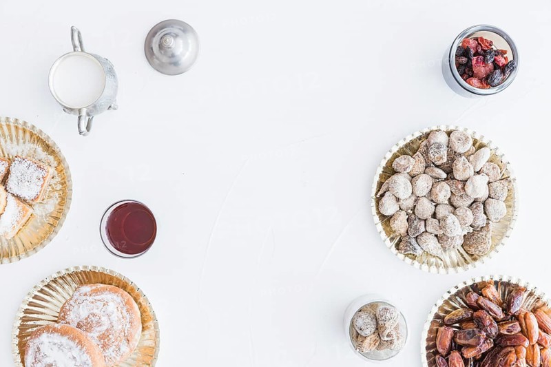 Assortment sweets tea cup