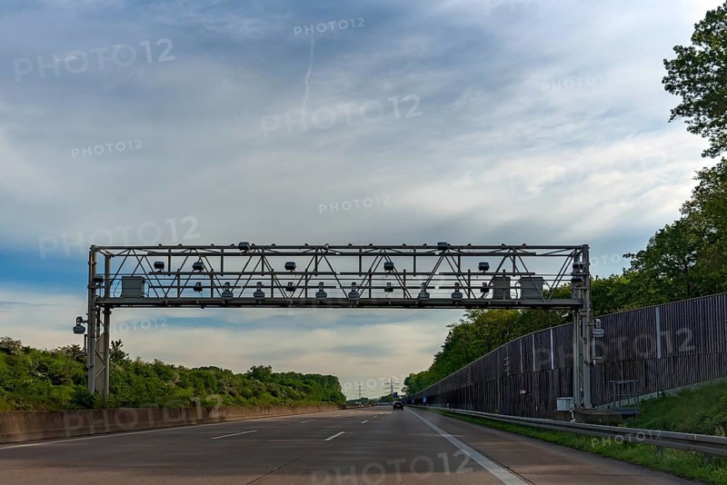 Truck toll check on the motorway