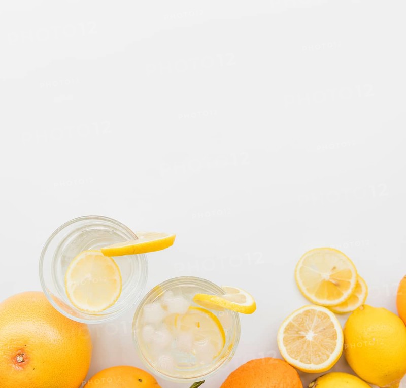 Refreshing lemon drinks citrus fruits