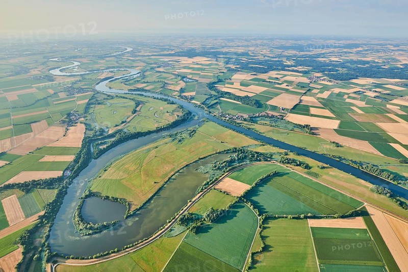 Aerial view over danubia river