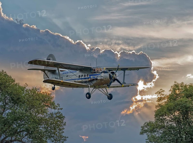 Antonov An-2 world's largest biplane Lufthansa on approach Rinteln Germany