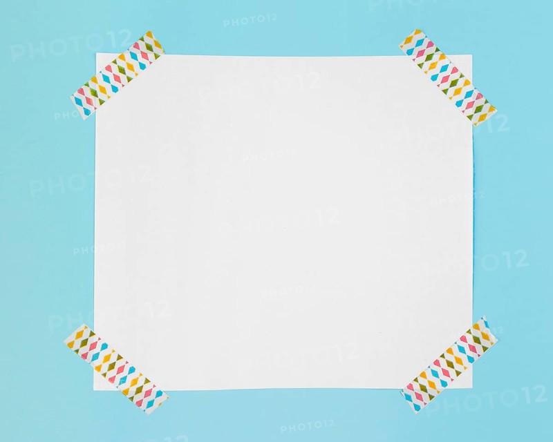 Top view paper with stickers