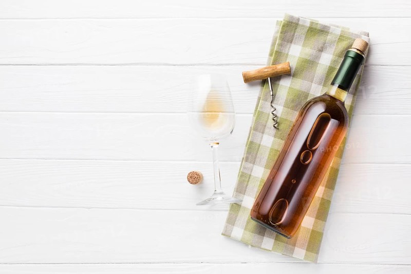 White wine with copy space background