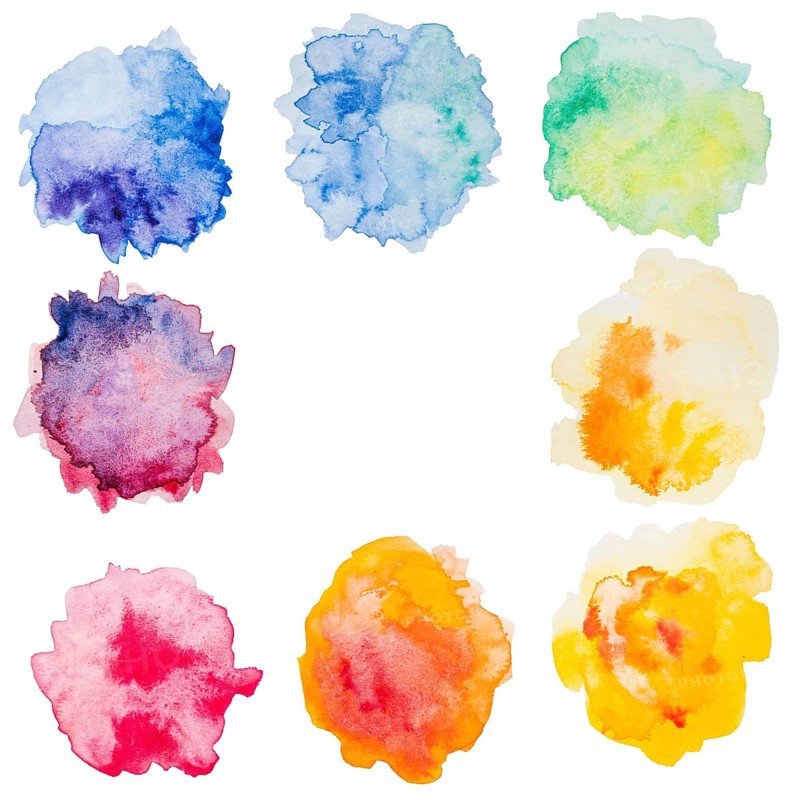 Abstract splashes colorful watercolor
