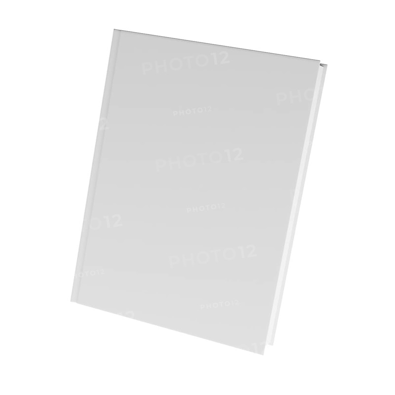 Blank mockup white book cover isolated on a white background