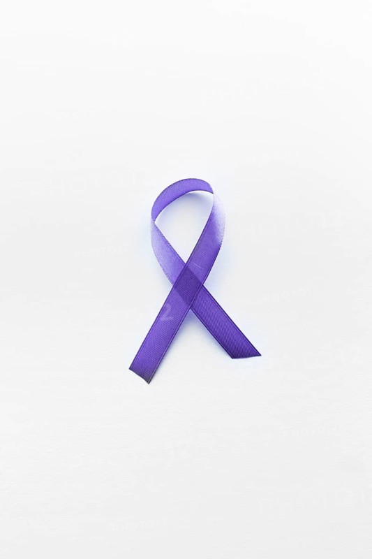 Violet lymphoma ribbon white background