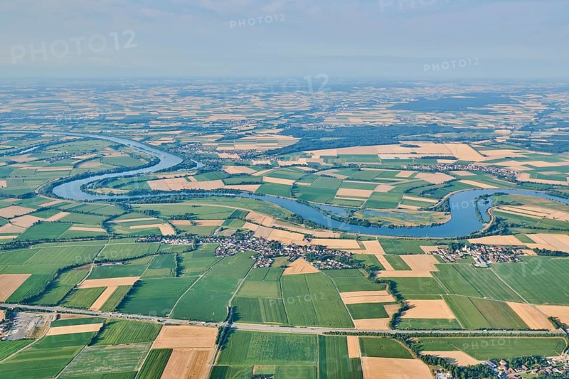 Aerial view over danubia river