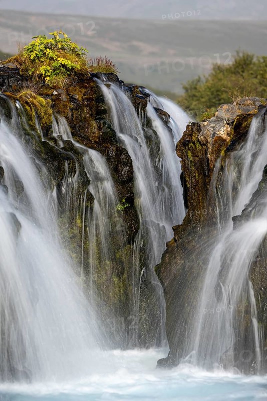 Bruarfoss waterfall in summer