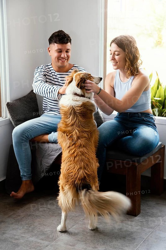 Couple being quarantined home