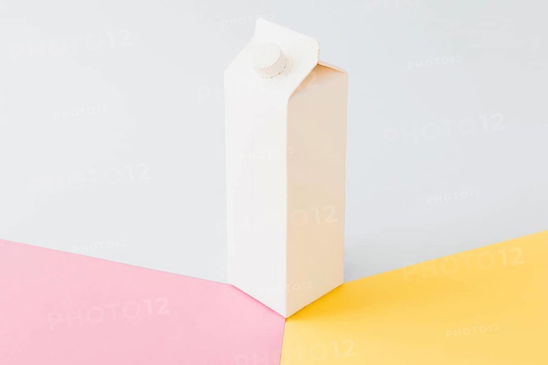 White carton milk package bright board