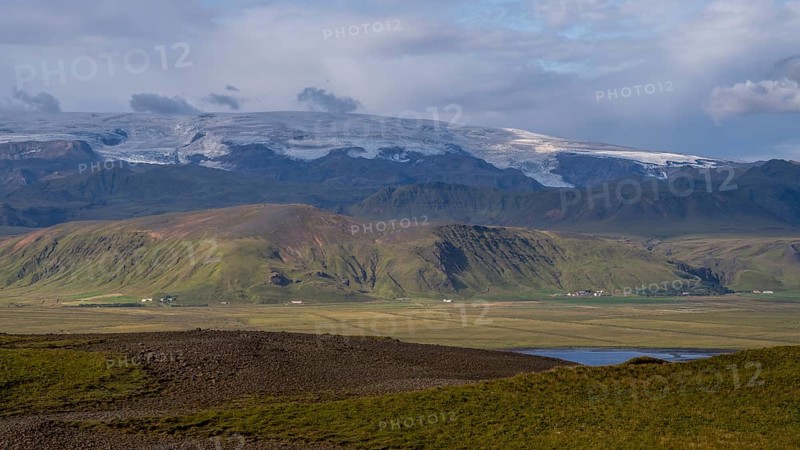 View of Myrdalsjoekull glacier