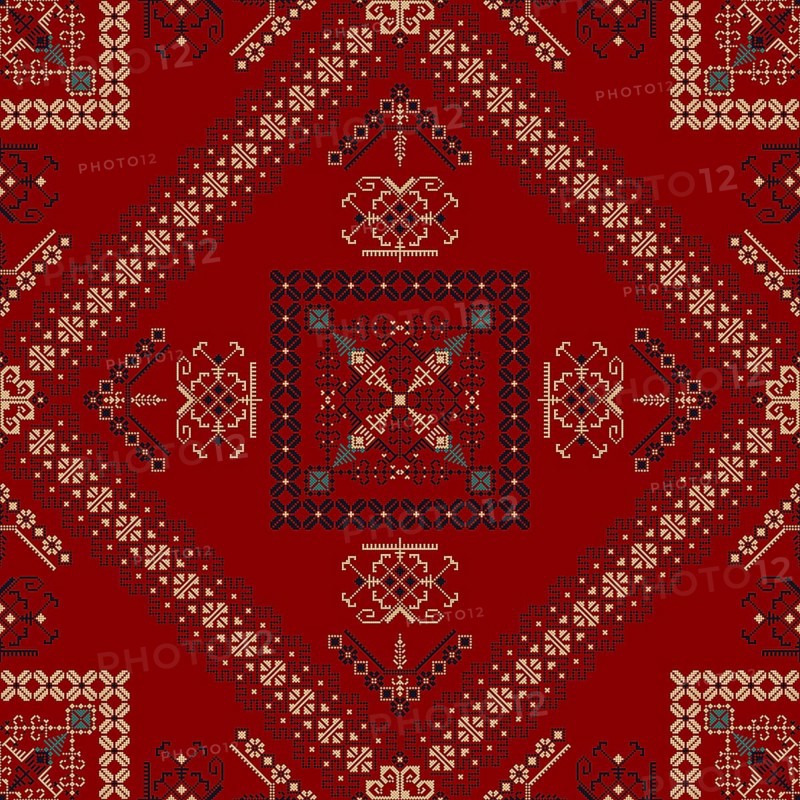 Traditional Latvian embroidery seamless pattern