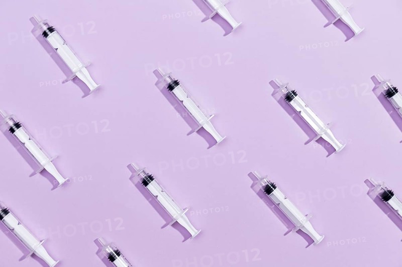 Top view syringes table