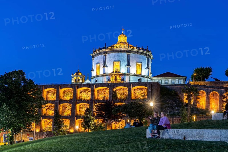 Mosteiro da Serra do Pilar Monastery at dusk