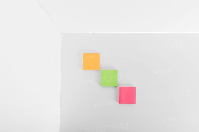 Three sticky notes