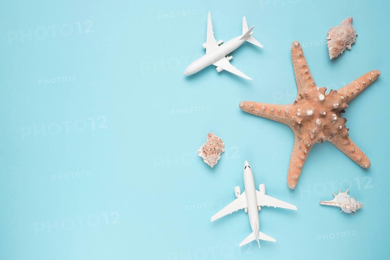 Vacation concept with planes starfish