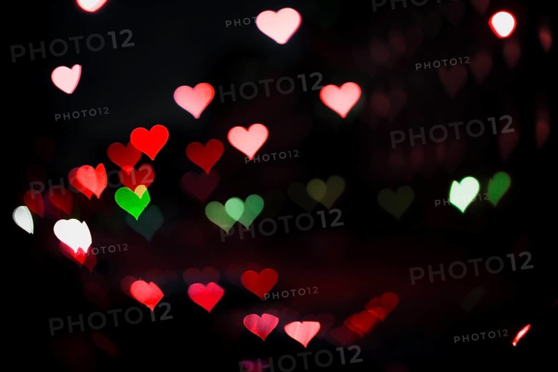 Heart shaped neon lights background