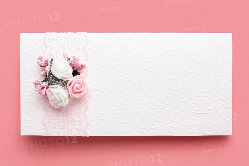 Beautiful luxury wedding stationery ribbon