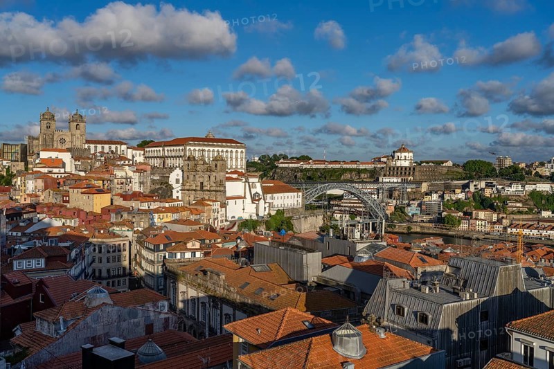 View from the Miradouro da Vitoria of the old town with the Se Cathedral