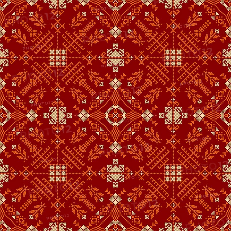 Traditional Latvian embroidery seamless pattern
