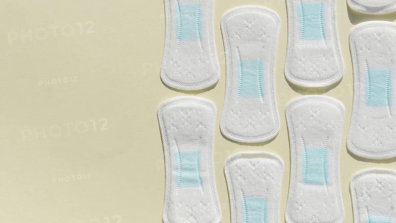 Abstract concept sanitary towels copy space