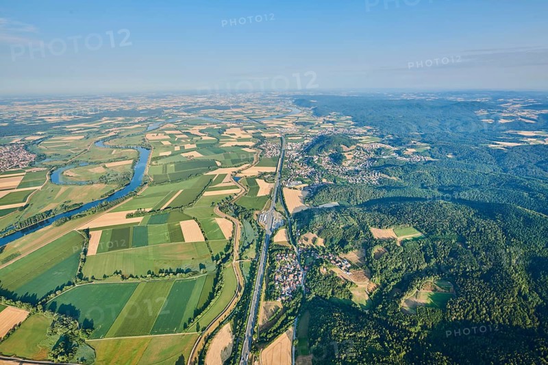 Aerial view over danubia river