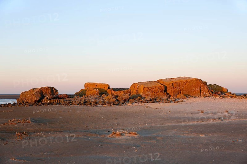 Remains of a World War II bunker on the island of Minsener Oog