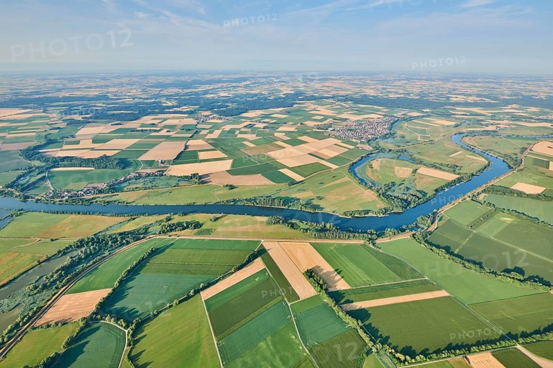 Aerial view over danubia river