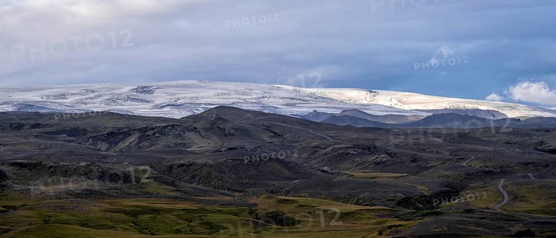 View of Myrdalsjoekull glacier
