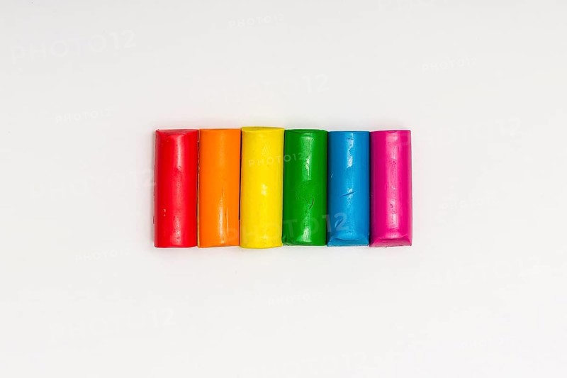Multicolored plasticine sticks