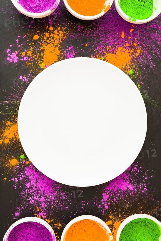 Big plate with different powders
