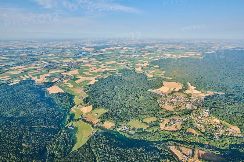 Aerial view over danubia river