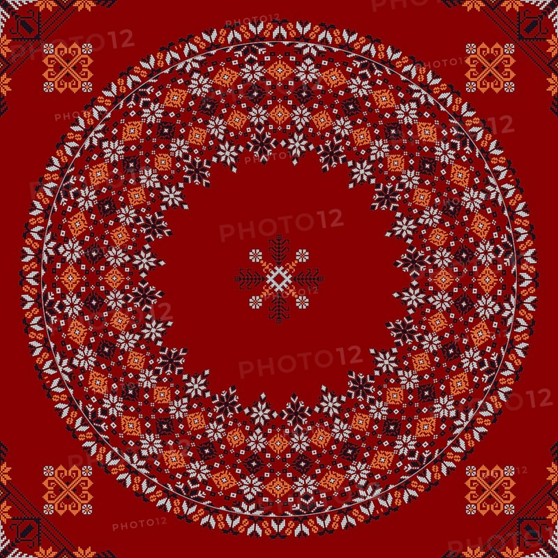 Traditional Latvian embroidery seamless pattern