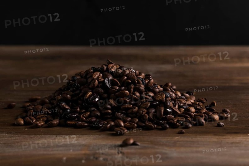Scattered coffee beans