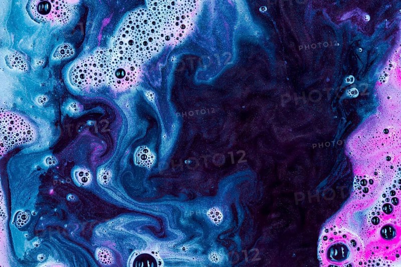 Detergent azure liquid with foam