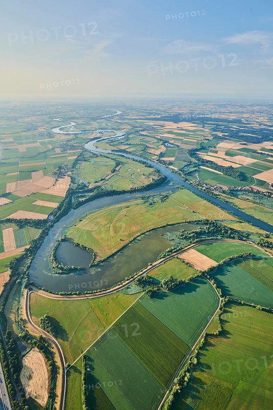 Aerial view over danubia river
