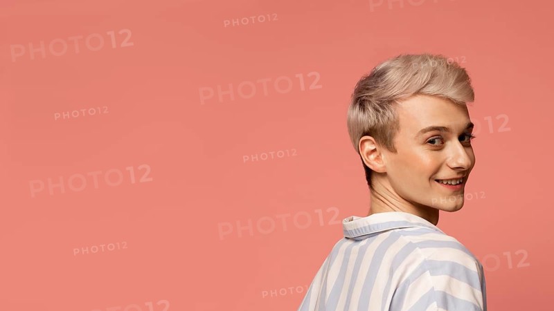 Smiley model with copy space