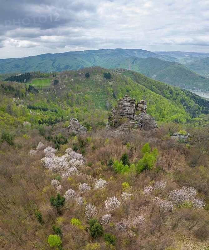 Drone footage climbing rock Hohe Stein