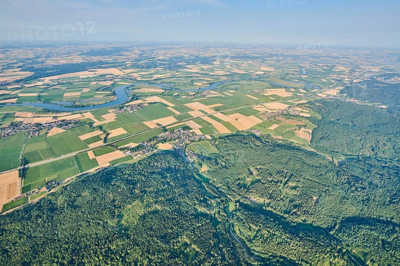 Aerial view over danubia river