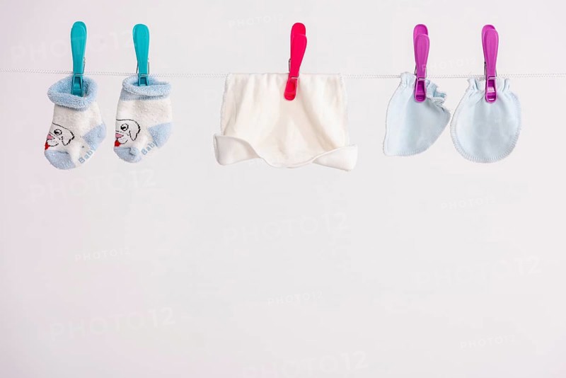 Baby underwear hat drying clothesline