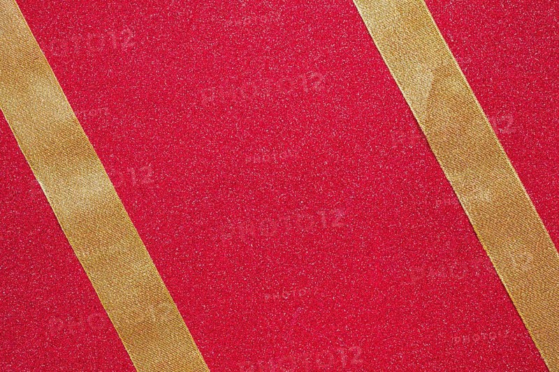 Two parallel ribbons red background