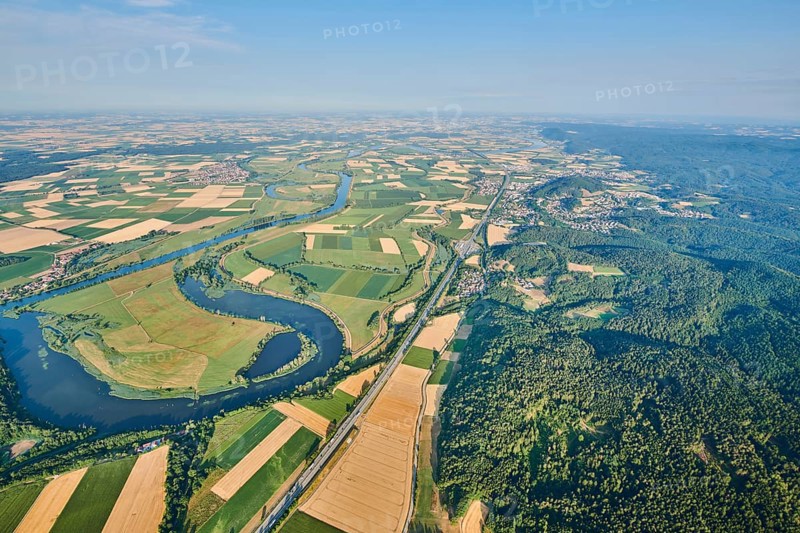 Aerial view over danubia river