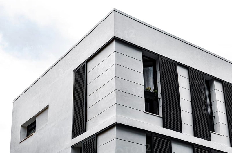 Plain concrete structure city