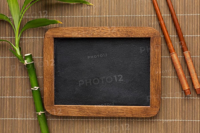 Top view bamboo frame concept
