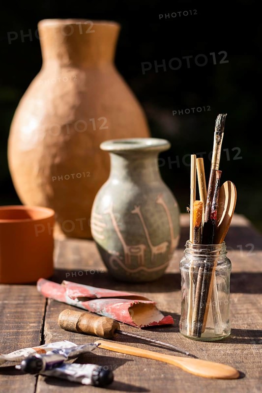 Front view vase paint tools