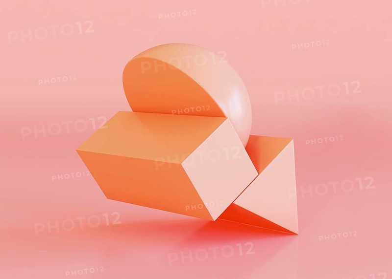 Geometric shapes background orange tones