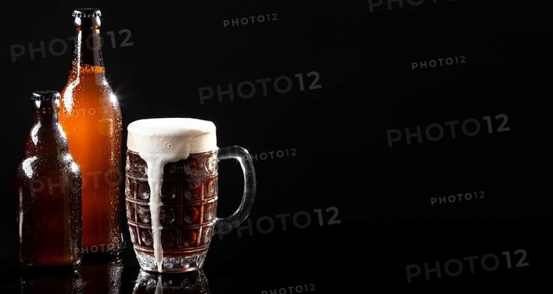 Assortment with tasty american beer
