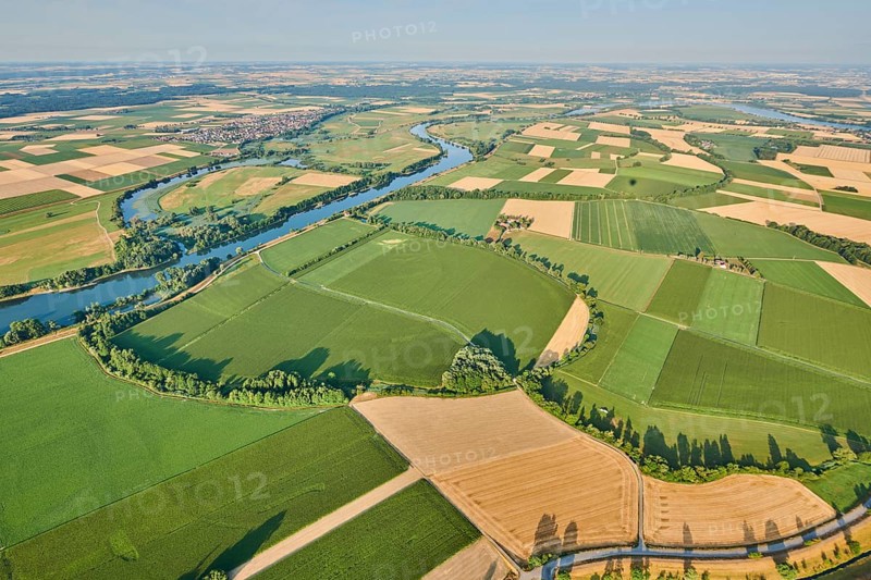 Aerial view over danubia river