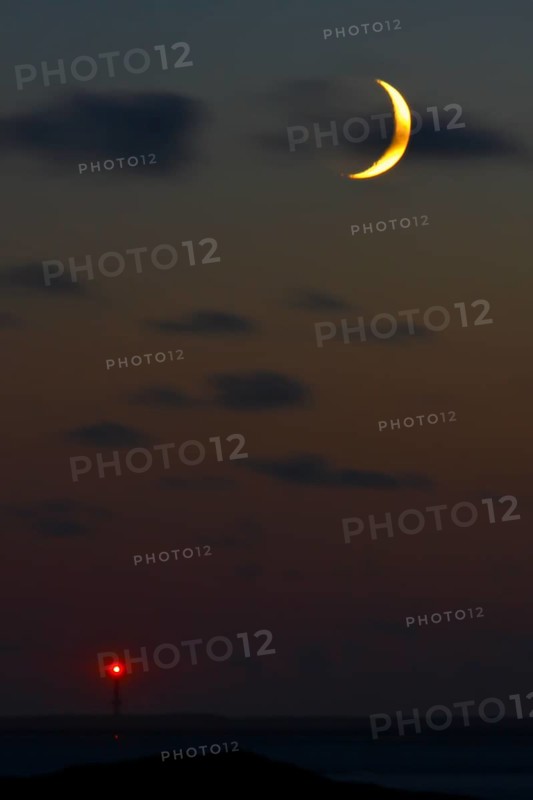 Moonset over Wangerooge