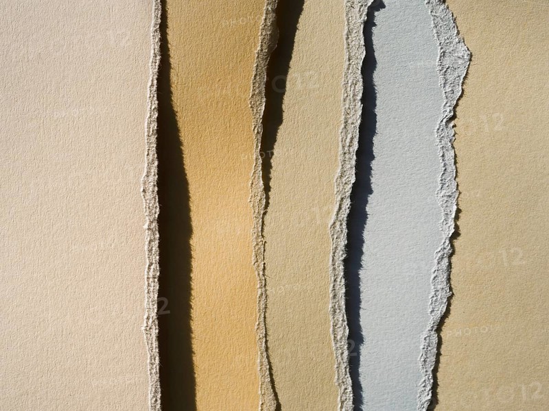 Vertical tears colored paper